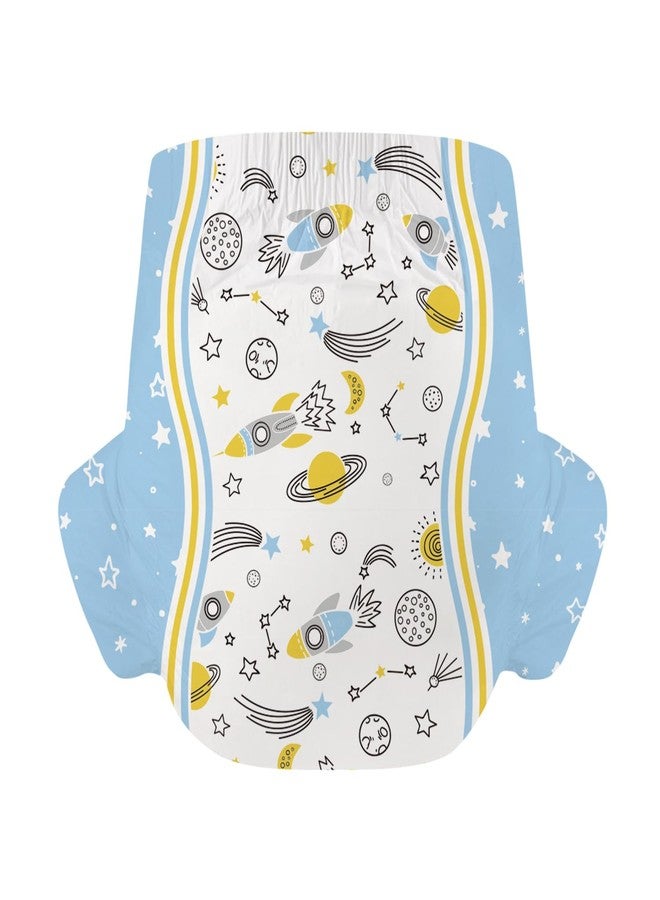 CutiePlusU Adult Diapers 10 Pieces, Disposable Incontinence Briefs with Tabs for Women and Men, Maximum Overnight Absorbency- Cosmic Adventurer (Medium 28"-38") - Image 3